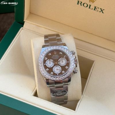C Factory Rolex Stainless Steel Daytona  4131 Brown Dial 904L 40mm